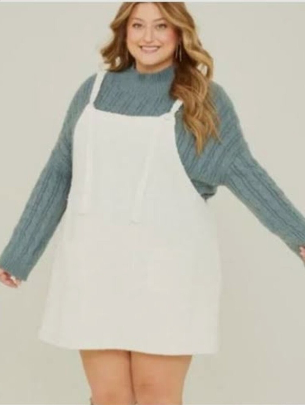 Arula White Jumper Skirtall (C) 3x